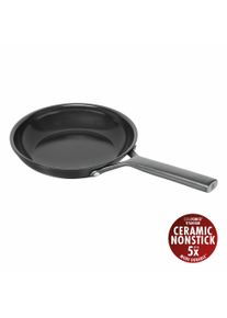 Bratpfanne Zwilling "Milano", schwarz, B:21,4cm H:6cm L:38,5cm &Oslash;:20cm, Pfannen, Bratpfanne, Keramik-Antihaftbeschichtung, Induktion, Made in Italy