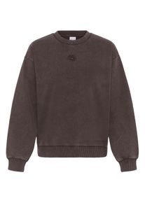 Strickpullover Ichi "Sweatshirt IHLULA", Damen, Gr. XL, braun (chicory coffee with chicory rose), Obermaterial: 65% Baumwolle CO. 35% Polyester PES., Pullover Strickpullover