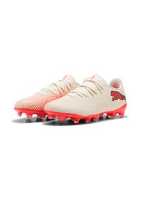Fu&szlig;ballschuh Puma "FUTURE 9 PLAY FGAG WNS", Damen, Gr. 43, sugarot almond, Puma wei&szlig;, ultra rot, Puma schwarz, Synthetik, Schuhe Fu&szlig;ballschuh, f&uuml;r Rasen- und Kunstrasenpl&auml;tze