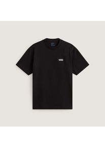 T-Shirt Vans "New Left Chest SS Tee", Herren, Gr. L, schwarz (schwarz, wei&szlig;), Obermaterial: 100% Baumwolle, normal, Rundhals, Shirts T-Shirt, mit sportlichem Stil, Kurzarmdesign, aus Baumwolle