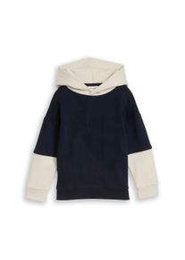 Kapuzensweatshirt Tom Tailor, Jungen, Gr. 92/98, sky captain blau, Sweatware, Obermaterial: 70% Baumwolle, 30% Polyester, oversize h&uuml;ftbedeckend, Rundhals, B&uuml;ndchen, Sweatshirts Kapuzensweatshirt, im Colorblocking-Design