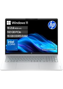 HP Notebook "OmniBook 3 16-bu0070ngx", glacier silber, 16 GB RAM 512 GB SSD, Core 7, Windows 11 Home, Notebooks, Notebook