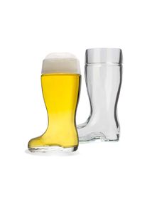 Bierglas ST&Ouml;LZLE "Biergl&auml;ser Stiefel 500 ml 2er Set transparent", bunt (transparent), Glas, Trinkgef&auml;&szlig;e, Bierglas