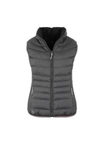 Steppweste DEPROC Active "GILMOUR Women", Damen, Gr. 40/42 (M), grau (anthrazit), Web, 100% Polyester, tailliert h&uuml;ftbedeckend, Westen Steppweste, zum Wenden