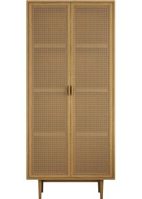 Highboard OTTO HOME "Lorelia", naturfarben, B:80cm H:180cm T:40cm, FSC-zertifiziertes Massivholz, Holzwerkstoff, Melamin, Sideboards, Highboard