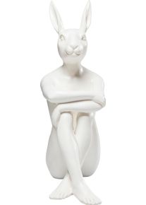 Dekofigur KARE DESIGN "Deko Figur Gangster Rabbit Schwarz", wei&szlig;, B:26cm H:39cm T:15cm, Polyresin, Stahl, Dekofiguren, Dekofigur