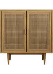 Sideboard OTTO HOME "Lorelia", braun (natur), B:80cm H:85cm T:40cm, FSC-zertifiziertes Massivholz, Holzwerkstoff, Melamin, Sideboards, Sideboard