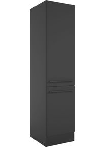 Vorratsschrank BASIC BY BALCULINA "Jazz B/T/H 50x57x212cm", schwarz (schwarz matt), B:50cm H:212cm T:57cm, Holzwerkstoff, Schr&auml;nke, Vorratsschrank, Breite 50cm, Melaminbeschichtung
