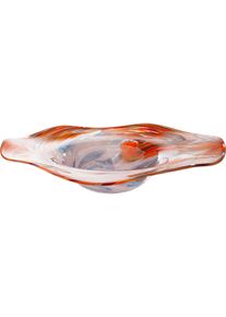 Schale Gilde "Wellen-Schale Dream", orange, B:41cm H:8cm T:41cm &Oslash;:41cm, Glas, Sch&uuml;sseln, Schale