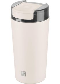 Thermobecher Zwilling "Thermo Plus", cream, B:8,5cm H:17,5cm, Edelstahl, Trinkgef&auml;&szlig;e, Thermobecher, Edelstahl, Doppelwandig, To-Go, Auslaufsicher