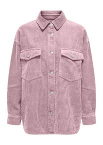 Hemdbluse Only "ONLTIGGY L/S CORD SHACKET PNT", Damen, Gr. XS, keepsake lila, Cord, Obermaterial: 100% Baumwolle, unifarben, oversize h&uuml;ftbedeckend, Blusen Hemdbluse, Baumwolle, oversize