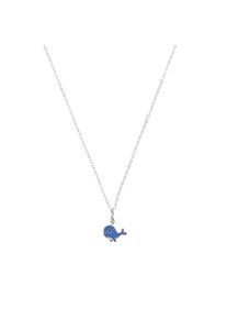 Kette mit Anh&auml;nger Prinzessin Lillifee "Wal-Motiv", silberfarben, schwarz, Halsketten, M&auml;dchen, Silber 925 (Sterlingsilber), L: 38 B: 1,2mm, Kette mit Anh&auml;nger, mit Zirkonia (synth.), B:1,2mm