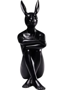 Dekofigur KARE DESIGN "Deko Figur Gangster Rabbit Schwarz", schwarz, B:26cm H:39cm T:15cm, Polyresin, Stahl, Dekofiguren, Dekofigur