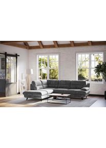 Ecksofa OTTO HOME "Pike L-Form, B: 266 cm", iron, B:266cm H:90cm T:217cm, 92% POLYESTER (PES) / 8% POLYAMID (PA), Sofas, Ecksofa, optional Schlaffunktion & Bettkasten