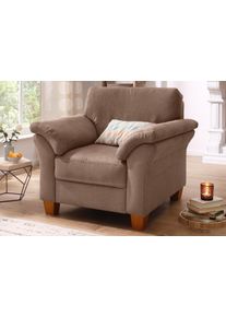 Sessel OTTO HOME "Borkum, B: 101cm", braun, B:101cm H:87cm T:88cm, Struktur (100% Polyester);Luxus-Microfaser ALTARA NUBUCK (100% Polyester);MELROSE(100% Polyester);Luxus-Microfaser Toro (100% Polyester), Sessel, Sessel, mit Federkern