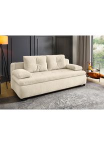 Jockenh&ouml;fer Schlafsofa JOCKENH&Ouml;FER GRUPPE "Balu, B: 201 cm, Liegefl. 151x201 cm, Dauerschl&auml;fer", beige, B:201cm T:101cm, Korpus: 100% Polyester;Kissen: 100% Polyester, Sofas, Schlafsofa, mit Schlaffunktion, Bettkasten & einfachen Hub-Schwenkbeschlag