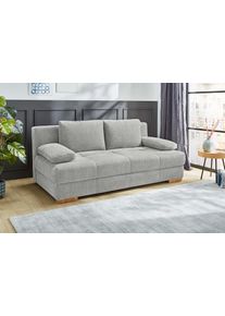 Jockenh&ouml;fer Schlafsofa JOCKENH&Ouml;FER GRUPPE "Calli, B: 205 cm, Liegefl. 160x200 cm, Dauerschl&auml;fer", grau (hellgrau), B:205cm T:110cm, Korpus: 95% Polyester, 5% Nylon;Kissen: 45% Polyacryl, 24% Viscose, 19% Polyester, Sofas, Schlafsofa, mit Schlaffunktion & Bettkasten, Tonnentaschenfederkern