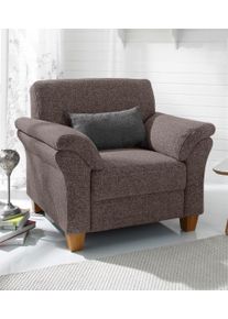 Sessel OTTO HOME "Borkum, B: 101cm", braun, B:101cm H:87cm T:88cm, Struktur (100% Polyester);Luxus-Microfaser ALTARA NUBUCK (100% Polyester);MELROSE(100% Polyester);Luxus-Microfaser Toro (100% Polyester), Sessel, Sessel, mit Federkern