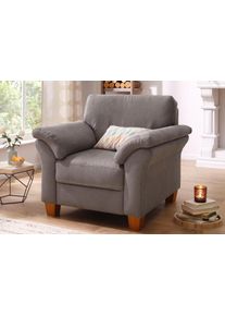 Sessel OTTO HOME "Borkum, B: 101cm", grau, B:101cm H:87cm T:88cm, Struktur (100% Polyester);Luxus-Microfaser ALTARA NUBUCK (100% Polyester);MELROSE(100% Polyester);Luxus-Microfaser Toro (100% Polyester), Sessel, Sessel, mit Federkern