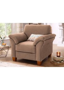 Sessel OTTO HOME "Borkum, B: 101cm", braun, B:101cm H:87cm T:88cm, Struktur (100% Polyester);Luxus-Microfaser ALTARA NUBUCK (100% Polyester);MELROSE(100% Polyester);Luxus-Microfaser Toro (100% Polyester), Sessel, Sessel, mit Federkern