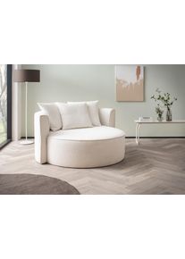 XXL-Sessel "ISALIE Boucl&eacute;, Lesesessel, Loveseat, inklusive Zierkissen", beige (creme), B:153cm H:98cm T:145cm, LeGer Home by Lena Gercke, Sessel, XXL-Sessel, extra gro&szlig;e Sitzfl&auml;che, optional mit Hocker, 3 Bezugsstoffe