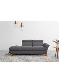 Recamiere OTTO HOME "Lindgren", braun (espresso), B:206cm H:84cm T:93cm, 100% Polyester, Sofas, Recamiere, wahlweise motorische TV-Funktion, Bettkasten und Kopfteilverstellung
