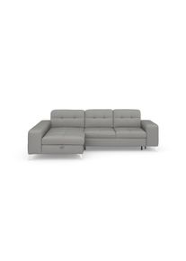 Sit & More Ecksofa SIT & MORE "Baviene L-Form", silber, B:286cm H:92cm T:176cm, Sofas, Ecksofa, inklusive Sitztiefenverstellung & Federkern, optional Schlaffunktion