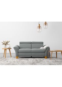 2,5-Sitzer OTTO HOME "Lindgren", grau, B:185cm H:84cm T:93cm, 100% Polyester, Sofas, 2 5-Sitzer, wahlweise mit TV-Funktion, links oder beidseitig, Kopfteilverstellung