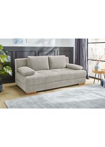 Jockenh&ouml;fer Schlafsofa JOCKENH&Ouml;FER GRUPPE "Calli, B: 205 cm, Liegefl. 160x200 cm, Dauerschl&auml;fer", braun (braun, beige), B:205cm T:110cm, Korpus: 95% Polyester, 5% Nylon;Kissen: 45% Polyacryl, 24% Viscose, 19% Polyester, Sofas, Schlafsofa, mit Schlaffunktion & Bettkasten, Tonnentaschenfederkern