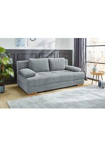 Jockenh&ouml;fer Schlafsofa JOCKENH&Ouml;FER GRUPPE "Calli, B: 205 cm, Liegefl. 160x200 cm, Dauerschl&auml;fer", grau, B:205cm T:110cm, Korpus: 95% Polyester, 5% Nylon;Kissen: 45% Polyacryl, 24% Viscose, 19% Polyester, Sofas, Schlafsofa, mit Schlaffunktion & Bettkasten, Tonnentaschenfederkern