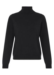 Rollkragenpullover oxmo "Rollkragenpullover OXBmmnora", Damen, Gr. XS, schwarz, Obermaterial: 52% Viskose CV. 28% Polyester PES. 20% Polyamid PA., Pullover Rollkragenpullover