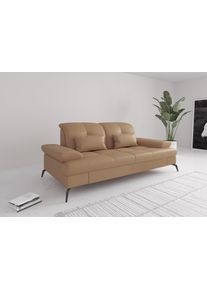 Sit & More 3-Sitzer SIT & MORE "Amica, inkl. Sitztiefenverstellung und Armteilverstellung", braun (cappuccino), B:212cm H:90cm T:122cm, Sofas, 3-Sitzer, wahlweise mit Kopfteilverstellung und Schlaffunktion