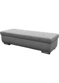 Hocker OTTO HOME "Tornby 161 cm breit", grau, Hocker, B/H/T: 161cm x 41cm x 60cm, Chenille-Optik, 100% Polyester, Hocker, Gro&szlig;er Hocker mit Staufach, B:161cm H:41cm T:60cm
