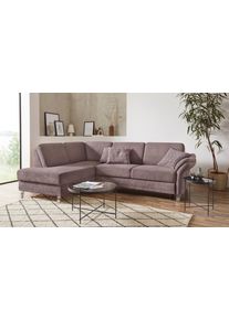 Sit & More Ecksofa SIT & MORE "Clio L-Form", grau (taupe), B:254cm H:89cm T:190cm, Sofas, Ecksofa, wahlweise mit Schlaffunktion und Bettkasten, inklusive Federkern