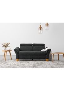 2,5-Sitzer OTTO HOME "Lindgren", grau (anthrazit), B:185cm H:84cm T:93cm, 100% Polyester, Sofas, 2 5-Sitzer, wahlweise mit TV-Funktion, links oder beidseitig, Kopfteilverstellung