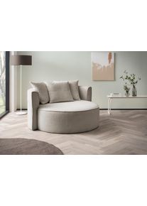 XXL-Sessel "ISALIE Boucl&eacute;, Lesesessel, Loveseat, inklusive Zierkissen", grau (taupe), B:153cm H:98cm T:145cm, LeGer Home by Lena Gercke, Sessel, XXL-Sessel, extra gro&szlig;e Sitzfl&auml;che, optional mit Hocker, 3 Bezugsstoffe