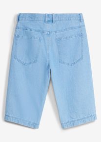 Jeansshorts med justerbar midja Loose Fit - bl&aring; - storlek 140 - bonprix