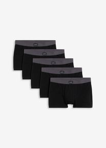 Boxershorts (5-pack) - svart - storlek 4 (S) - bonprix