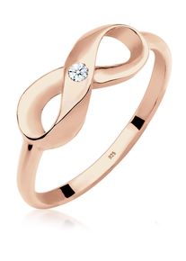 Verlobungsring Elli DIAMONDS "Ring Infinity Diamant Brillantschliff (0.03 ct) 925 Sterling Silber" Gr. 56, rosegold, Fingerringe, Damen, 56, Silber 925 (Sterlingsilber), Verlobungsring