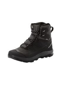 Winterstiefel Salomon "OUTFROST TS CSWP", Damen, Gr. 44, schwarz (asphalt, schwarz, castlerock), Synthetik, Textil, Schuhe Winterstiefel, Snowboots, Winterboots, Winterschuhe, wasserdicht und gef&uuml;ttert