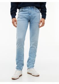 Straight-Jeans Tommy Jeans "AUSTIN SLIM TAPERED", Herren, Gr. 33, L&auml;nge 34, denim light, Denim/Jeans, Obermaterial: 99% Baumwolle, 1% Elasthan, unifarben, slim fit lang, Jeans Straight-Jeans, Slim fit mit Taschen
