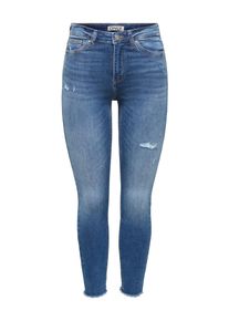 Skinny-fit-Jeans Only "ONLWAUW MW SK ANK RW DNM", Damen, Gr. XS (34), L&auml;nge 32, medium blau denim, Denim/Jeans, Obermaterial: 83% Baumwolle, 15% Polyester, 2% Elasthan, unifarben, skinny fit kn&ouml;chellang, Jeans Skinny-fit-Jeans, Baumwollmischung, mid waist