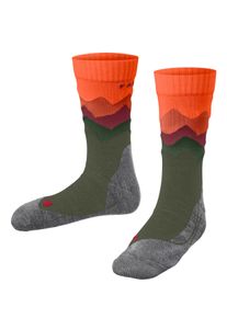 Socken Falke "TK2 Trend Kids", M&auml;dchen, Gr. 31-34, gr&uuml;n (olive (7830)), Obermaterial: 39% Polypropylen PP. 24% Polyamid PA. 20% Polyacryl PAN. 16% Schurwolle WV. 1% Elasthan EL., Socken Socken