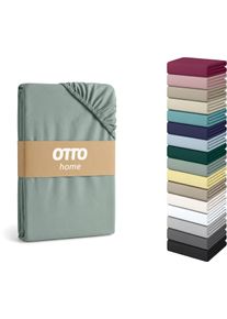 Spannbettlaken OTTO HOME "Physalis Topper COMFORT", gr&uuml;n (jade), B:200cm L:200cm, Jersey, Obermaterial: 100% Baumwolle, Bettlaken, Spannbettlaken, bis 10 cm H&ouml;he, Bettlaken, Laken, in Comfort & Premium Qualit&auml;t