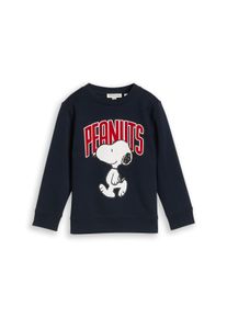 Sweater Tom Tailor, Jungen, Gr. 128/134, sky captain blau, Sweatware, Obermaterial: 70% Baumwolle, 30% Polyester, bedruckt, regular fit h&uuml;ftbedeckend, Rundhals, B&uuml;ndchen, Sweatshirts Sweater, mit Peanuts-Print / f&uuml;r Boys