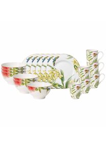 Villeroy & Boch Geschirr-Set VILLEROY & BOCH "Fr&uuml;hst&uuml;cks-Set Amazonia 18er Set bunt", bunt, 18, Porzellan, Geschirr-Sets, Geschirr-Set, Sp&uuml;lmaschinenfest