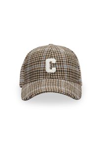 Baseball Cap Codello "Codello Cap", Damen, braun (kamel), Obermaterial: 70% Polyester PES. 30% Wolle WO., kariert, Caps Baseball Cap, mit Karomuster