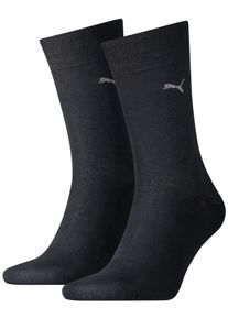 Socken Puma "Puma MEN CLASSIC SOCK 2P", Jungen, Gr. 39-42, schwarz, Baumwollmischung, unifarben, normal, Socken Socken, mit modischem Branding