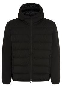 Hybridjacke BOSS Green "OW_Riplite HY HD", Herren, Gr. S, schwarz (schwarz001), Web, Obermaterial: 100% Polyamid, unifarben, normal, elastischer Bund, Jacken Hybridjacke, in leichter Stretchqualit&auml;t