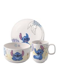 Villeroy & Boch Kindergeschirr-Set VILLEROY & BOCH "Kindergeschirr-Set Disney Stitch 3er Set bunt", bunt, 3, Porzellan, Geschirr-Sets, Kindergeschirr-Set, Sp&uuml;lmaschinenfest, Mikrowellensicher